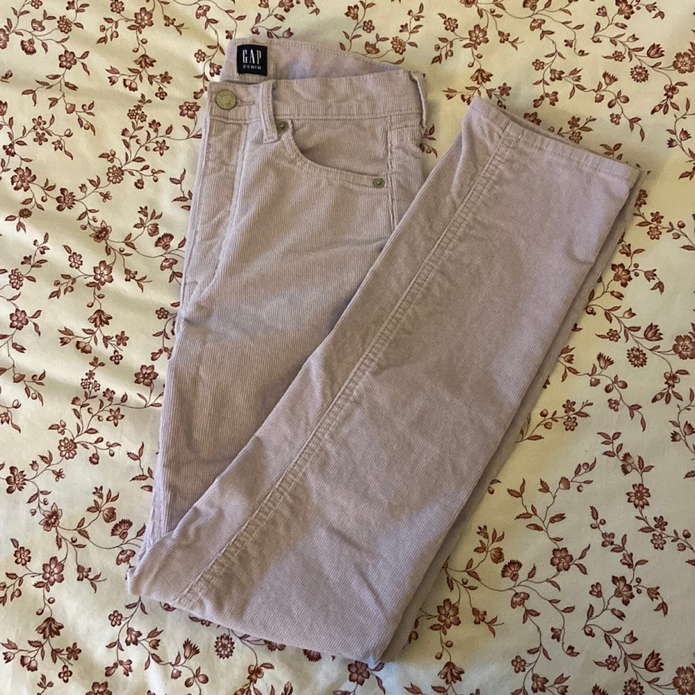 Gap Cigarette Corduroy Lilac Jeans